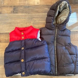 2 Puffer Vests - Zara & GAP